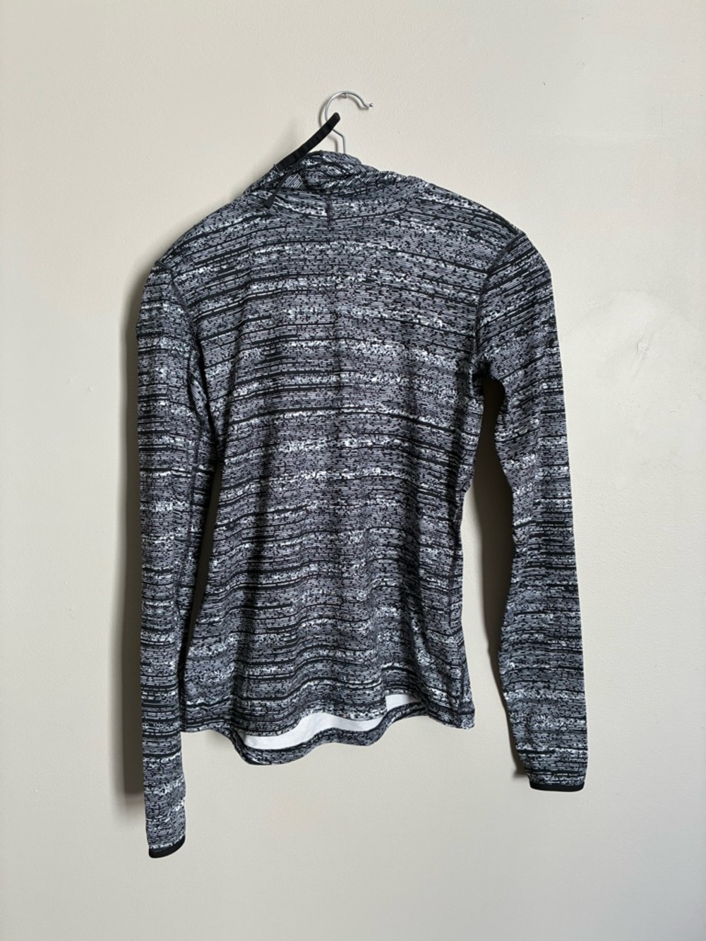 Nike Women’s Black & Gray Striped Cowl Neck Pullover